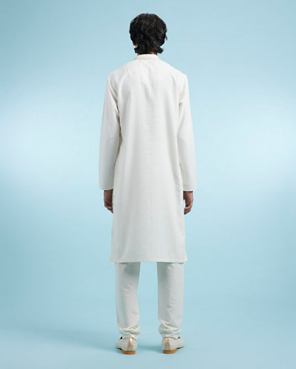 Diwas Men Cream-Colored Essence Kurta