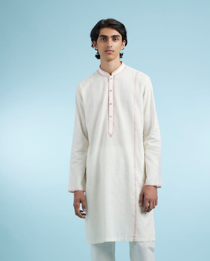 Diwas Men Elegant Cream Kurta