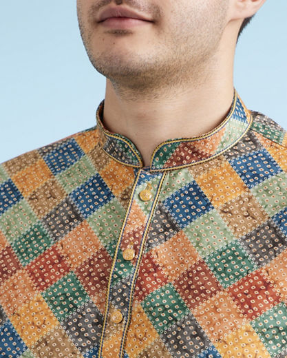 Diwas Men Mustard Cotton Charm Kurta