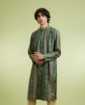 Diwas Men Dark Green Charisma Kurta