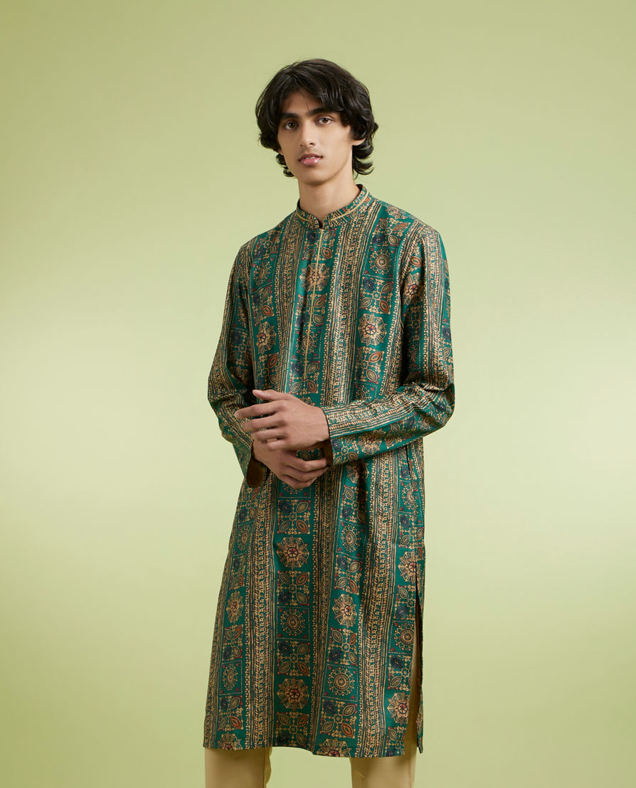 Diwas Men Dark Green Charisma Kurta