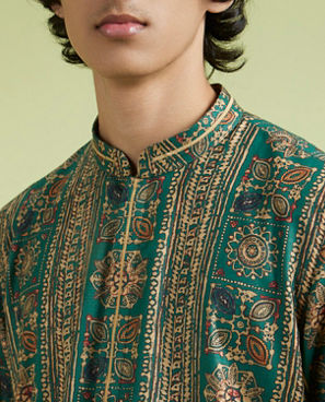 Diwas Men Dark Green Charisma Kurta