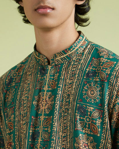 Diwas Men Dark Green Charisma Kurta