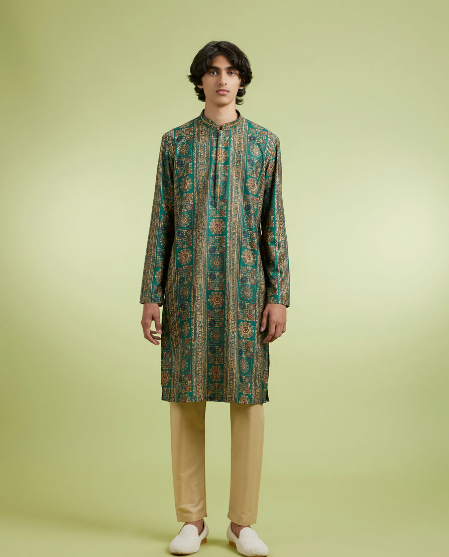 Diwas Men Dark Green Charisma Kurta