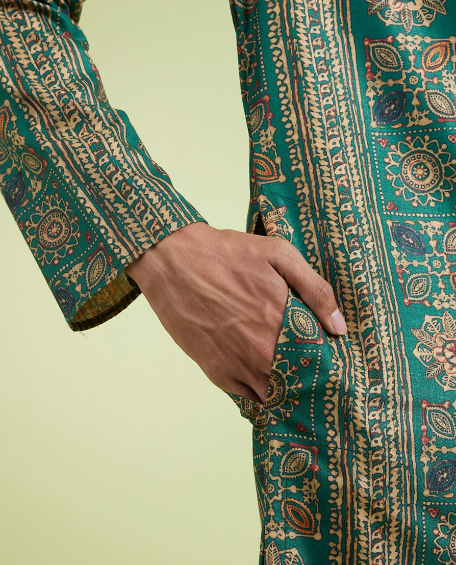 Diwas Men Dark Green Charisma Kurta