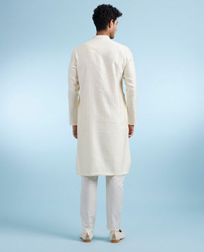 Diwas Men Elegant Cream Festive Kurta
