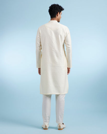 Diwas Men Elegant Cream Festive Kurta