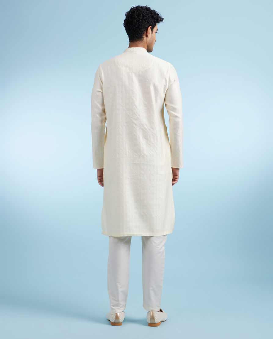 Diwas Men Elegant Cream Festive Kurta