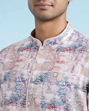 Diwas Men Pristine Peach Kurta