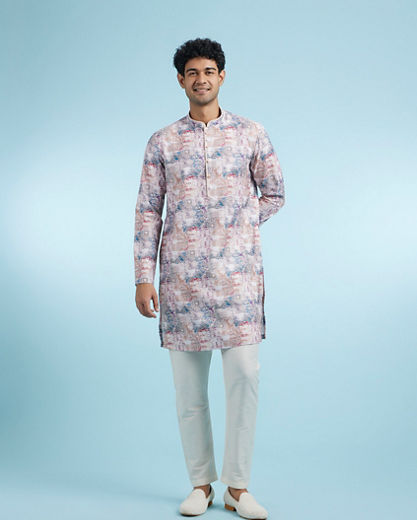 Diwas Men Pristine Peach Kurta