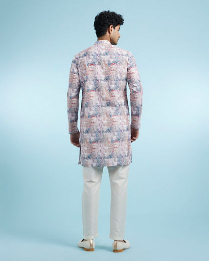 Diwas Men Pristine Peach Kurta