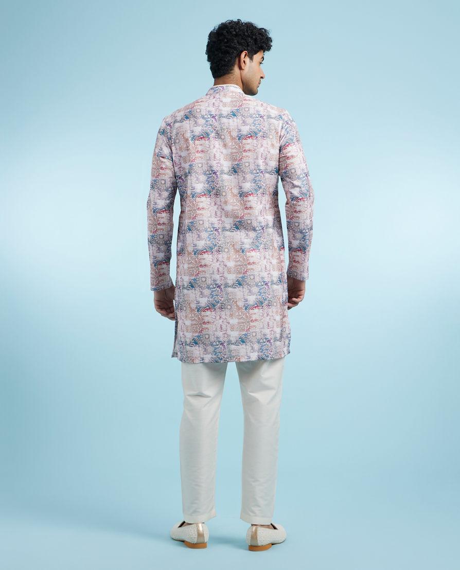 Diwas Men Pristine Peach Kurta