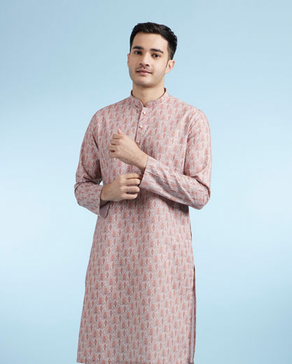 Diwas Men Orange Radiance Kurta