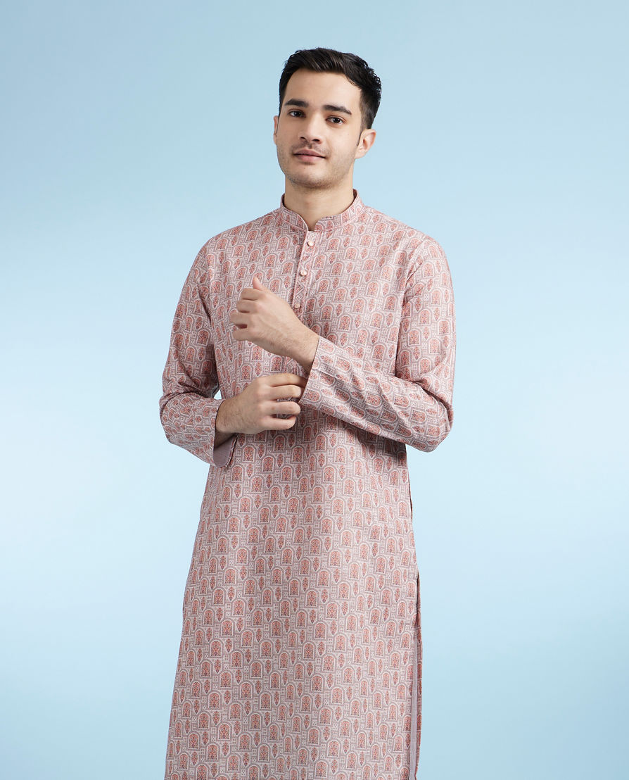 Diwas Men Orange Radiance Kurta
