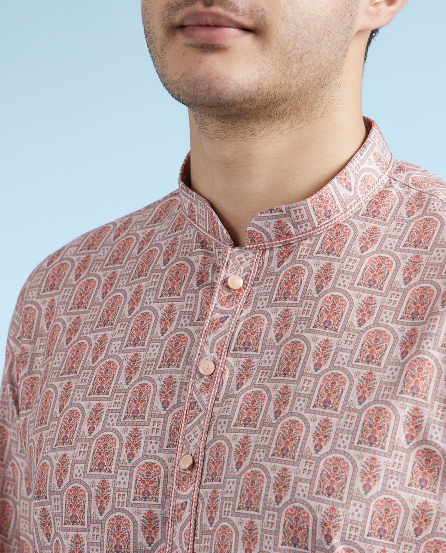 Diwas Men Orange Radiance Kurta
