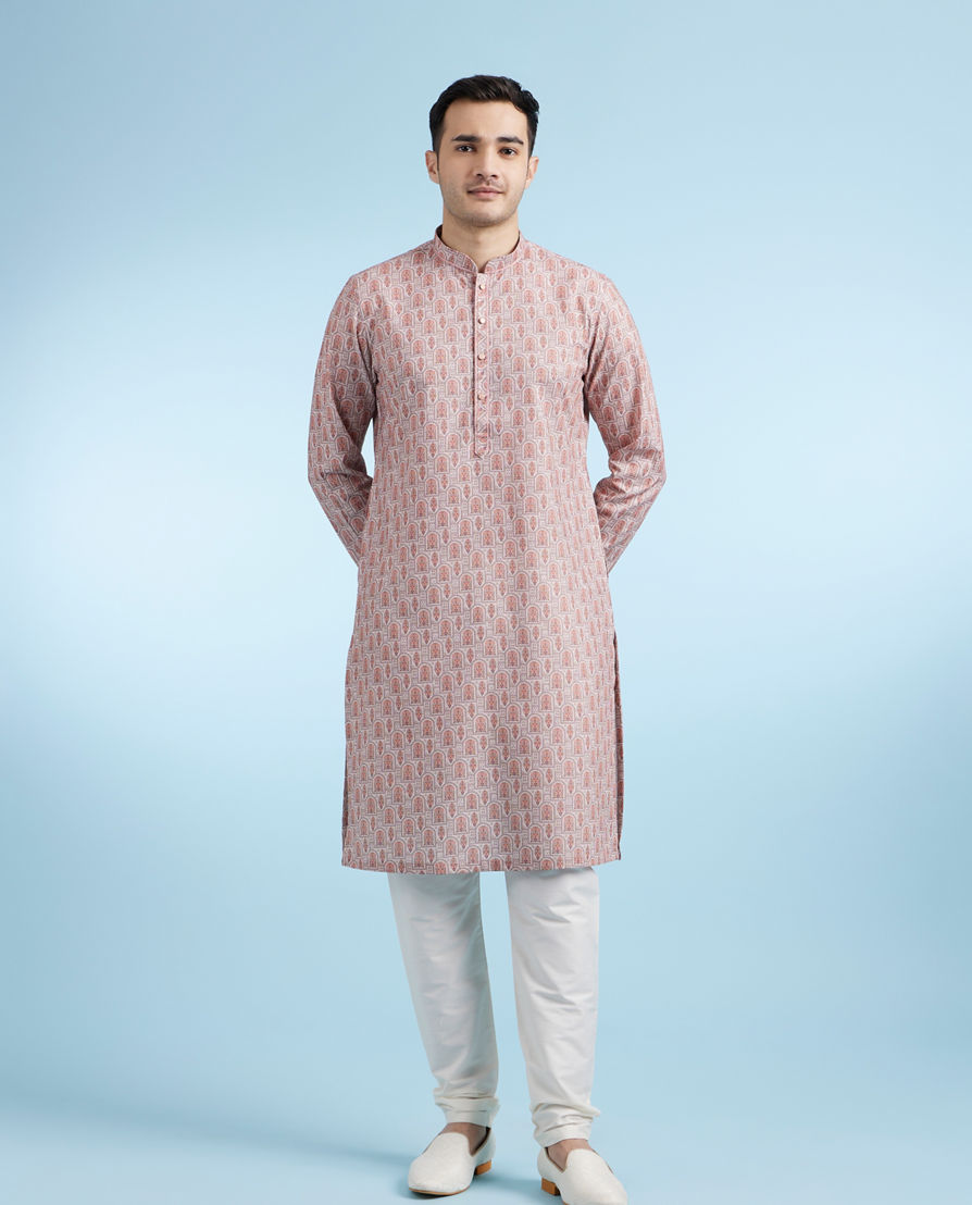 Diwas Men Orange Radiance Kurta