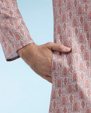 Diwas Men Orange Radiance Kurta