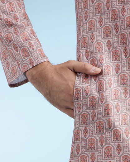 Diwas Men Orange Radiance Kurta
