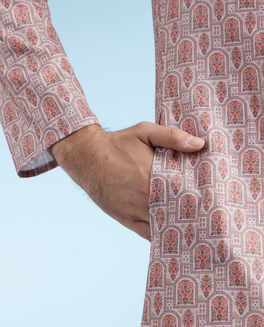Diwas Men Orange Radiance Kurta