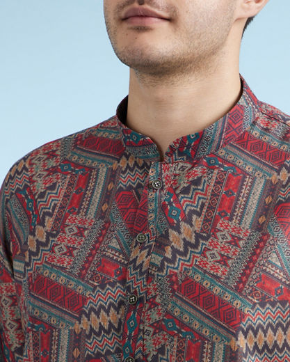 Diwas Men Rust Elegance Kurta