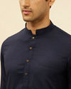 Manyavar Men Deep Blue Classic Kurta Set image number 1