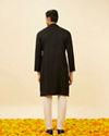 Manyavar Men Midnight Black Classic Kurta Set image number 5