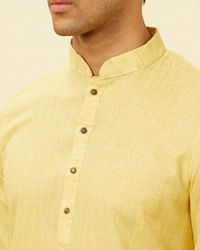 Manyavar Men Sunshine Yellow Classic Kurta Set