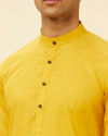 Manyavar Men Mustard Yellow Classic Kurta Set