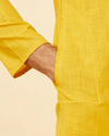 Manyavar Men Mustard Yellow Classic Kurta Set