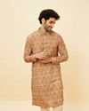 Rust Batik Inspired Printed Kurta Set