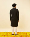 alt message - Manyavar Men Coco Brown Classic Kurta Set image number 4