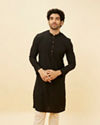 alt message - Manyavar Men Coco Brown Classic Kurta Set image number 0