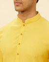 alt message - Manyavar Men Lemon Yellow Classic Kurta Set image number 1