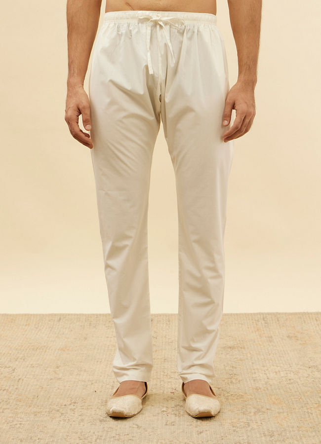 Manyavar Men Lilac Floral Print Kurta Set