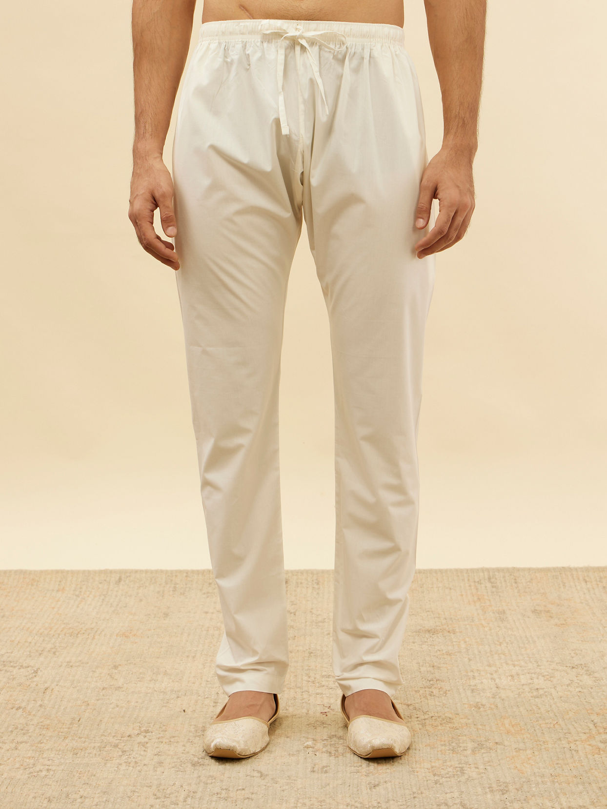 Manyavar Men Lilac Floral Print Kurta Set