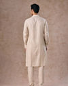 Manyavar Men Natural Beige Linen Breezy Kurta