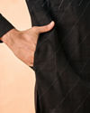Manyavar Men Black Linen Regal Kurta