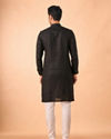 Manyavar Men Black Linen Regal Kurta