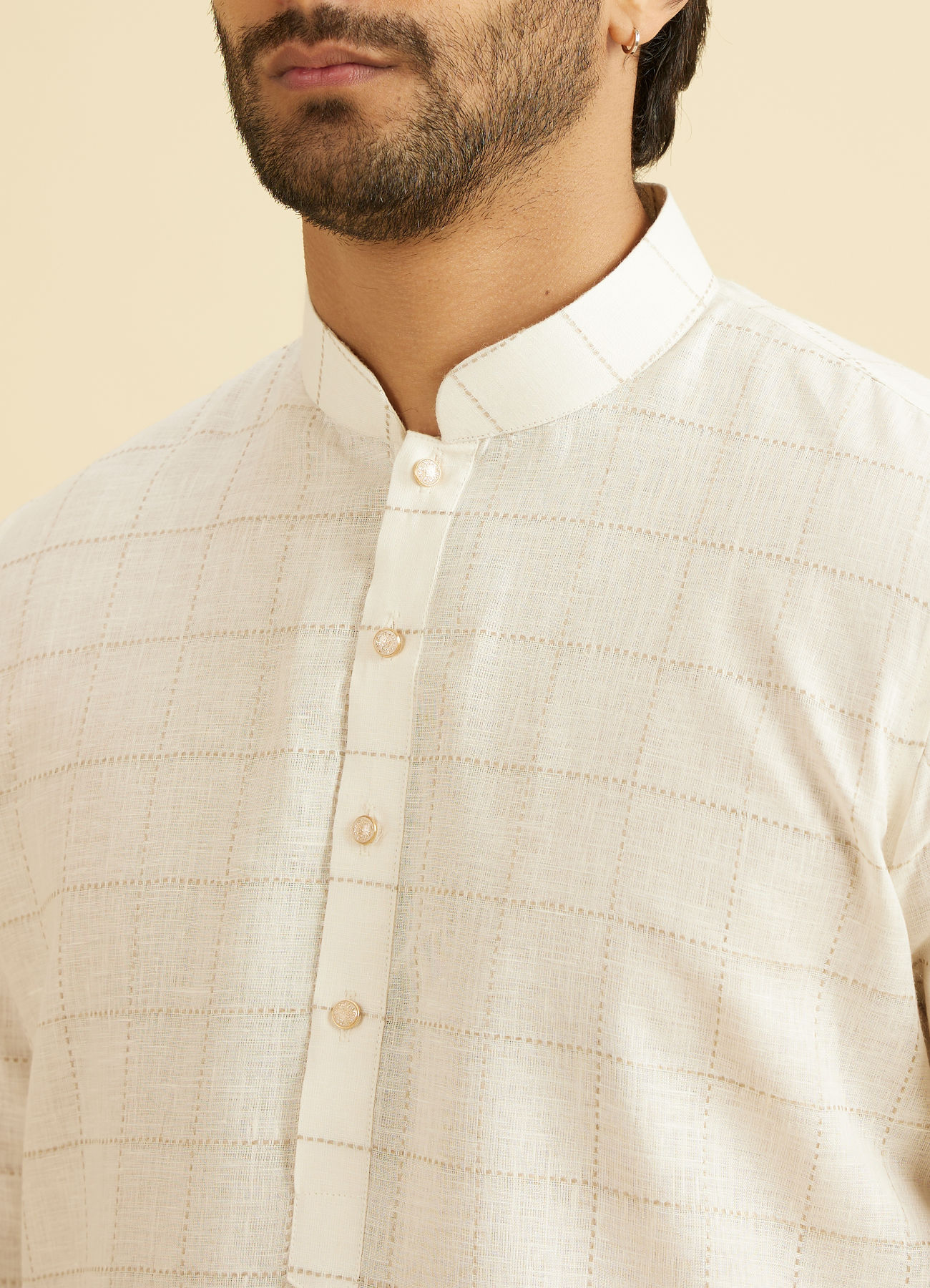 Manyavar Men White Elegance Kurta