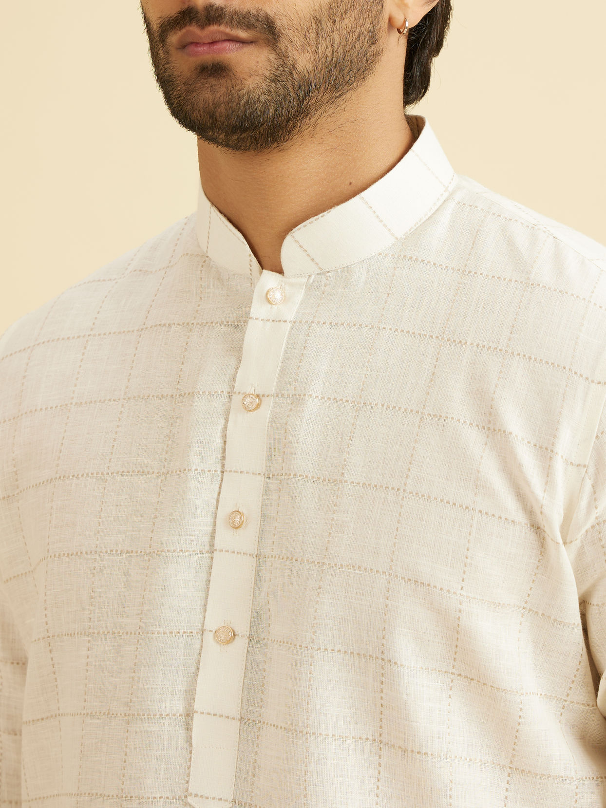 Manyavar Men White Elegance Kurta