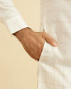 Manyavar Men White Elegance Kurta