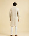 Manyavar Men Elegant Beige Linen Kurta