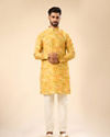 Manyavar Men Mustard Elegance Kurta
