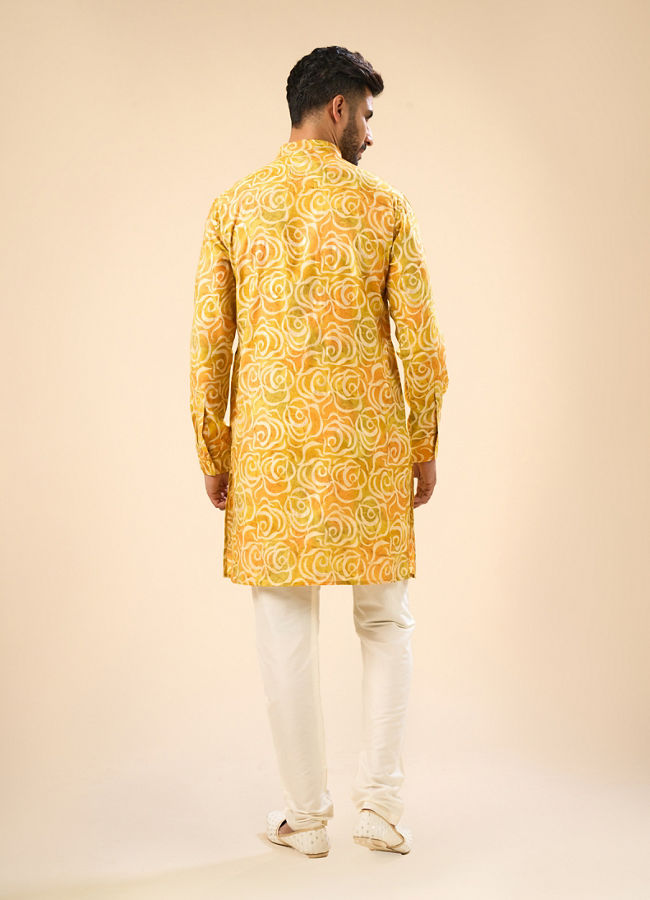 Manyavar Men Mustard Elegance Kurta
