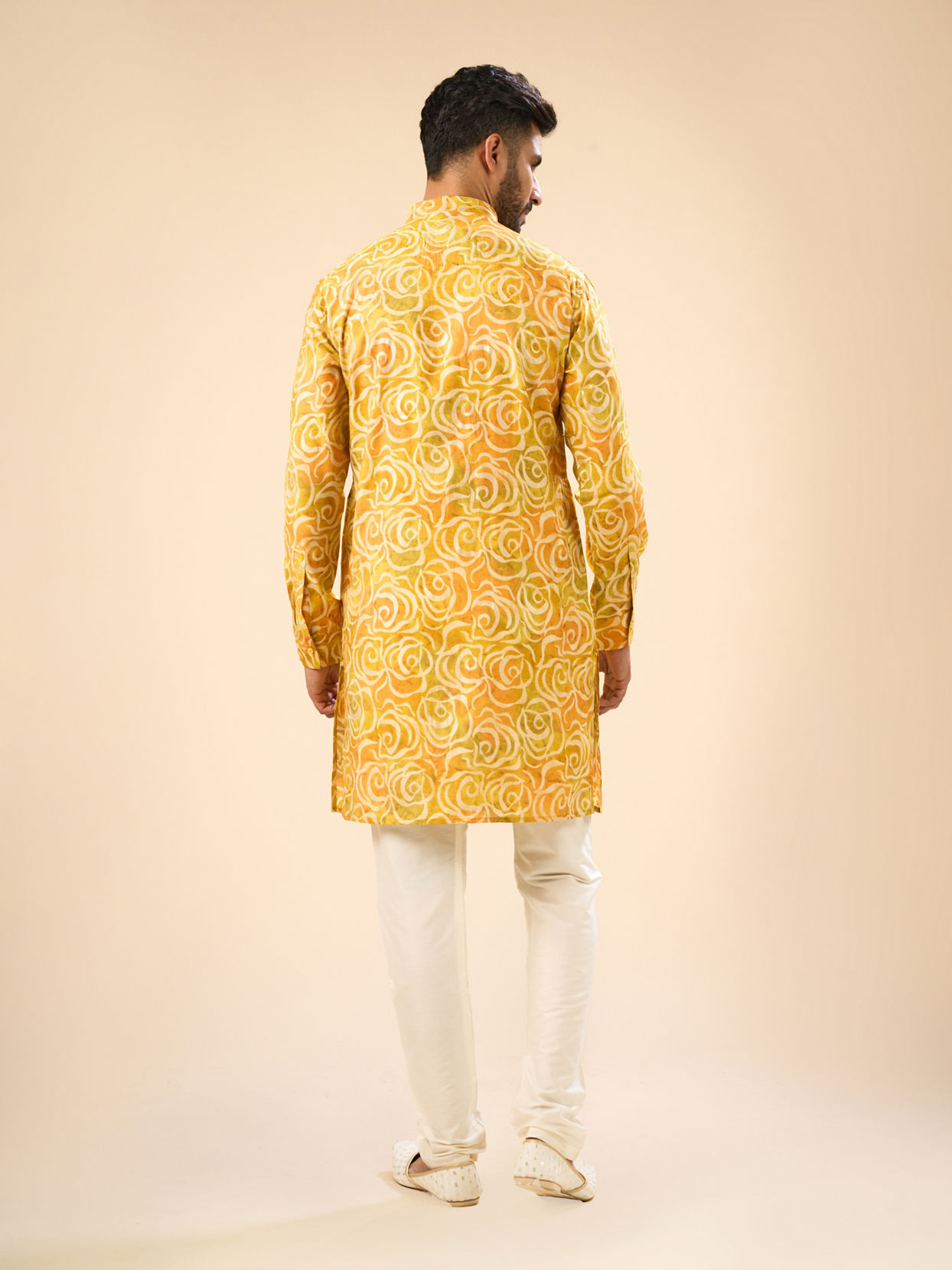Manyavar Men Mustard Elegance Kurta