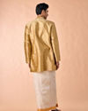 Manyavar Men Fawn Serenity Silk Kurta