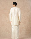 Manyavar Men Cream Silk Veshti Dhoti with Kurta