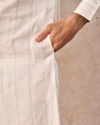 Manyavar Men Elegance Cream Linen Kurta