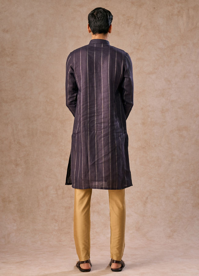 Manyavar Men Lavish Lavender Masterpiece Kurta