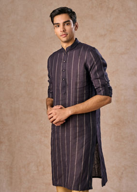 Manyavar Men Lavish Lavender Masterpiece Kurta